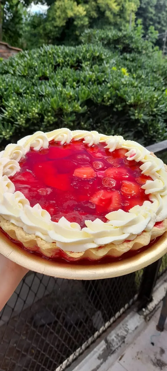 Tarta de frutillas con crema pastelera