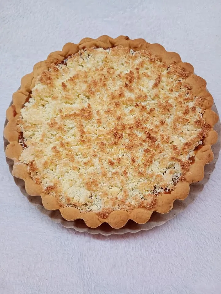 Tarta de coco con dulce de leche